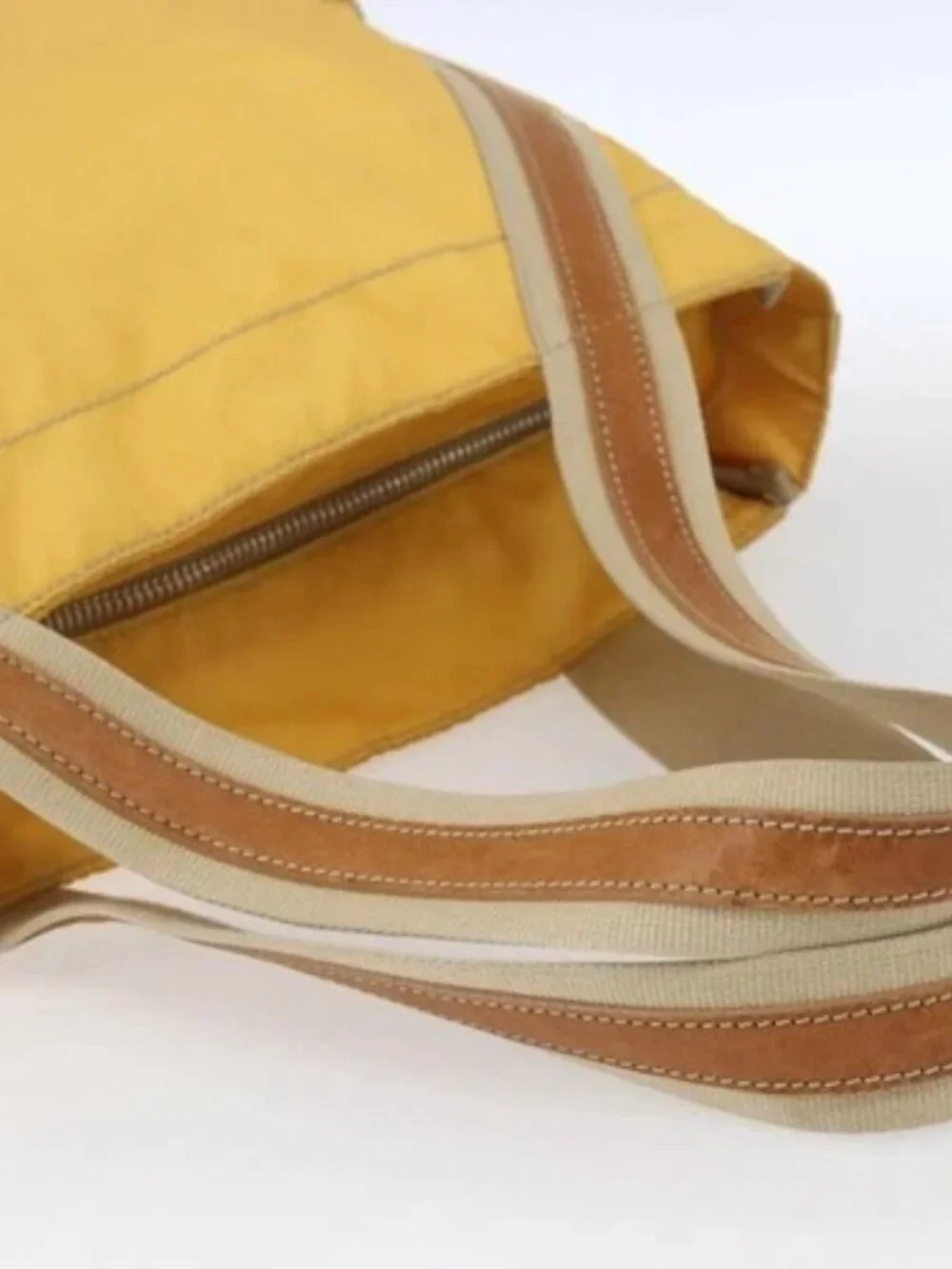 PRADA Tote Bag Nylon Yellow Silver Auth 166759 - Picture 7 of 16